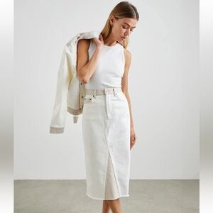 Rails Highland Skirt Ecru Patchwork Jean Skirt - Size 25 NWT